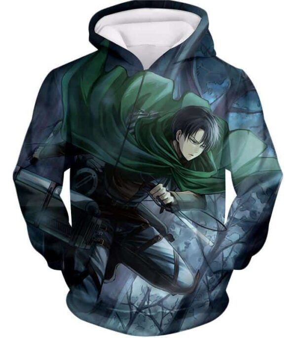 Attack On Titan Super Cool Survey Soldier Captain Levi Hoodie - Hoodie