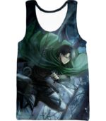 Attack On Titan Super Cool Survey Soldier Captain Levi Hoodie - Tank Top