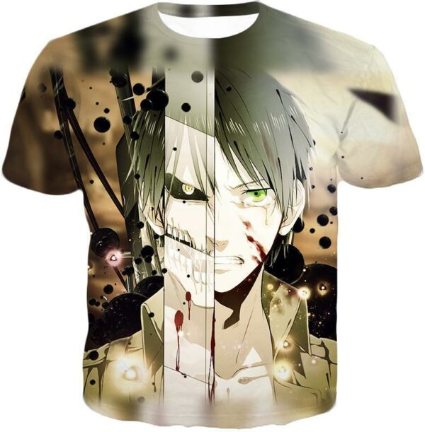 Attack On Titan The Titan Human Eren Yeager Hoodie  - Anime Hoodie - T-Shirt