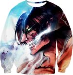 Attack On Titan Titan Form Eren Yeager White Hoodie - Sweatshirt