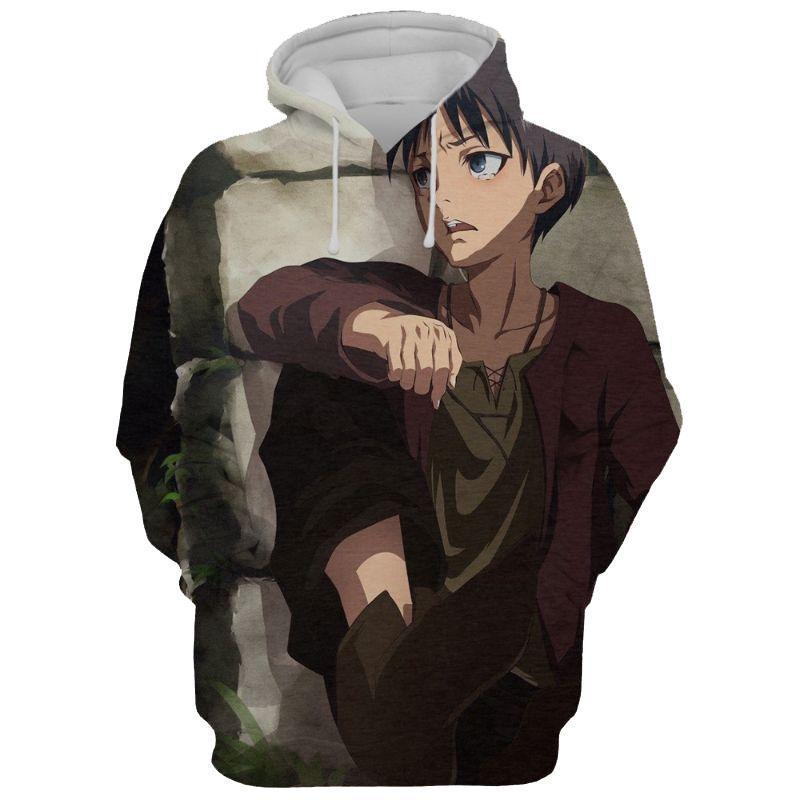 Attack On Titan Young Eren Yeager  Hoodie - Attack On Titan 3D Hoodie