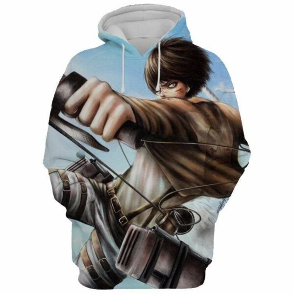 Eren Yeager Manga Art Hoodie - Attack On Titan 3D Hoodie