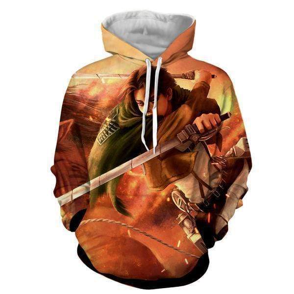 Levi Ackerman Double 3D Blades Hoodie  - AOT Attack On Titan Clothes Hoodie