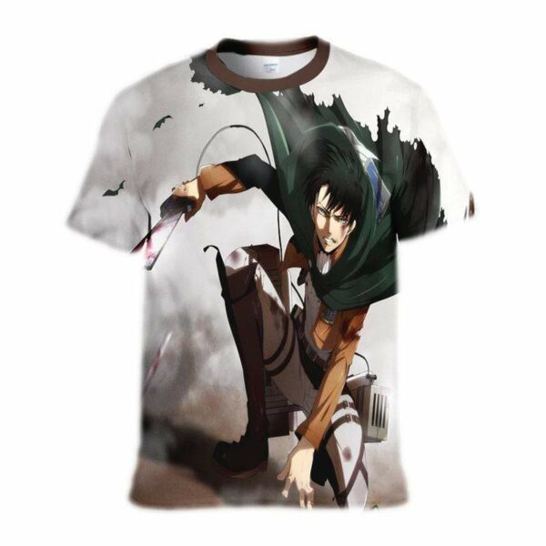 Levi Ackerman Lands Hoodie - Attack On Titan Zip Up Hoodie Jacket - T-Shirt