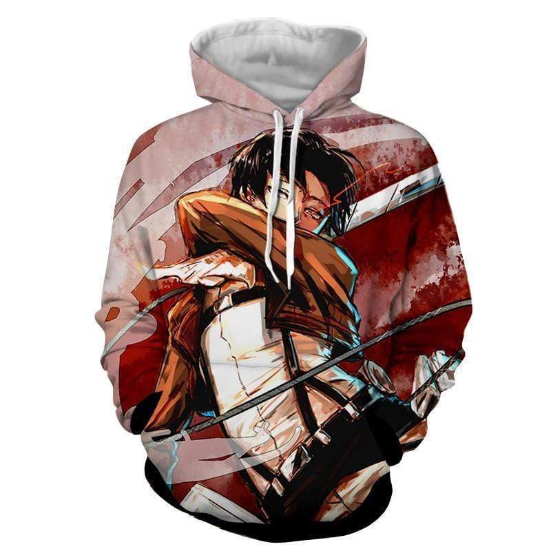 Levi Ackerman Sword Slash Hoodie - Attack On Titan 3D AOT  Hoodie