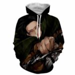 Levi Ackerman Titan Target Eyes Hoodie - Attack On Titan Hoodie