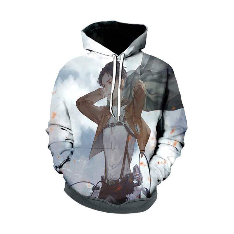 Levi And Scout Regiment Clothes - Attack On Titan Zip Up Hoodie Jacket - Pull Over Hoodie