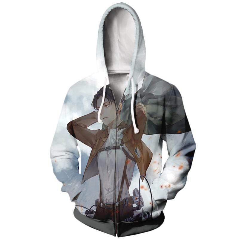 Levi And Scout Regiment Clothes - Attack On Titan Zip Up Hoodie Jacket