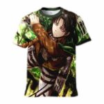 Levi Targets Female Titan  - Attack On Titan  Zip Up Hoodie Jacket - T-Shirt