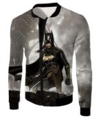 Arkham Night Hero Batgirl HD Graphic Action Zip Up Hoodie - Jacket