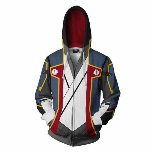 Blazblue Hoodies - Jin Kisaragi Zip Up Hoodie Jacket