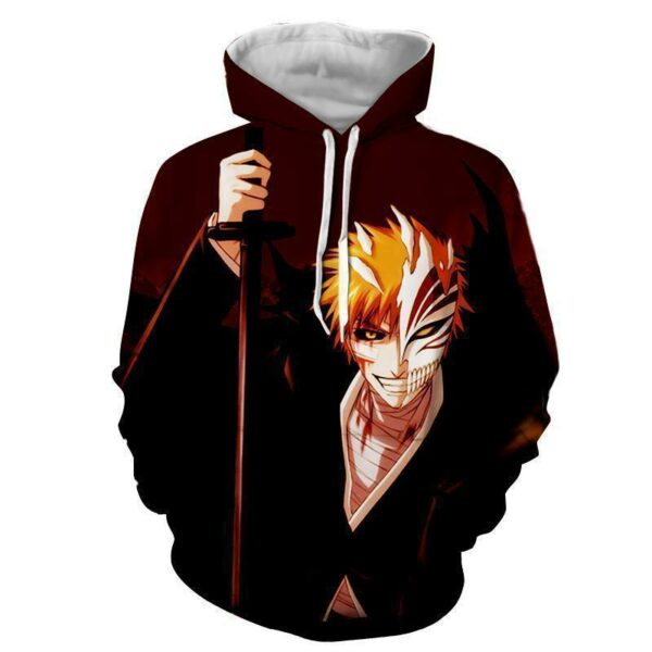 Bleach Anime Ichigo Kurosaki And Foam Sword - Bleach 3D Graphic  Hoodie