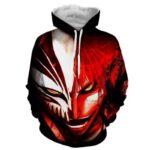 Bleach Hollow Ichigo Hoodie - Hollow Mask 3D Graphic Bleach Hoodie