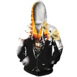 Bleach Hollow Ichigo Kurosaki Mask Hoodie - Bleach Zip Up Hoodie