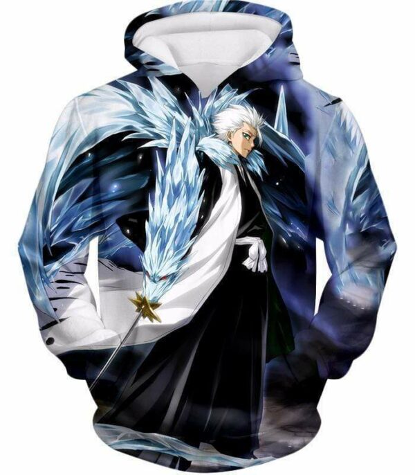 Bleach Super Cool Shinigami Toshiro Hitsugaya Ultimate Action Hoodie - Hoodie