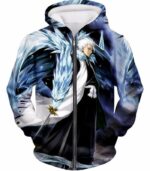 Bleach Super Cool Shinigami Toshiro Hitsugaya Ultimate Action Zip Up Hoodie