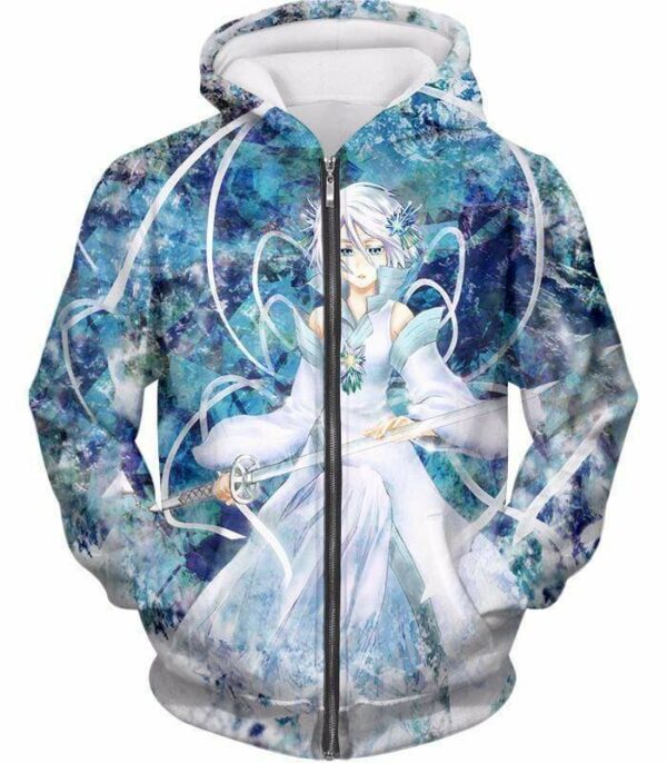 Bleach Super Cute Kuchiki Rukia Bankai Form Cool Anime Hoodie - Zip Up Hoodie