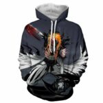 Hollow Ichigo Hoodie - Full Hollow Transform 3D Bleach Hoodie