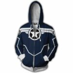 Royal Blue Captain America Superhero Hoodie Jacket