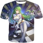 Beautiful Code Geass Green Headed Anime Girl Cool Poster Hoodie - T-Shirt