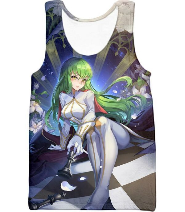 Beautiful Code Geass Green Headed Anime Girl Cool Poster Hoodie - Tank Top