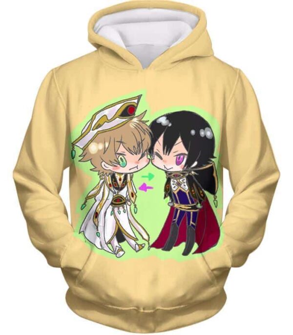 Code Geass Cute Anime Art Lelouch X Suzaku Cool Promo Zip Up Hoodie - Hoodie