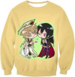 Code Geass Cute Anime Art Lelouch X Suzaku Cool Promo Zip Up Hoodie - Sweatshirt