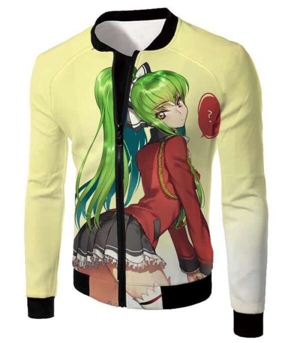 Code Geass Cute School Uniform Girl C.C. Beautiful Anime Poster Hoodie - Jacket