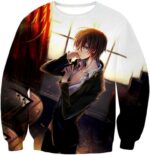 Code Geass Handsome Anime Hero Suzaku Kururugi Promo Zip Up Hoodie - Sweatshirt