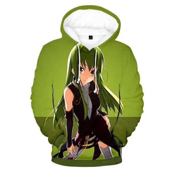 Code Geass Hoodie - C.C Green 3D Graphic Premium Hoodie