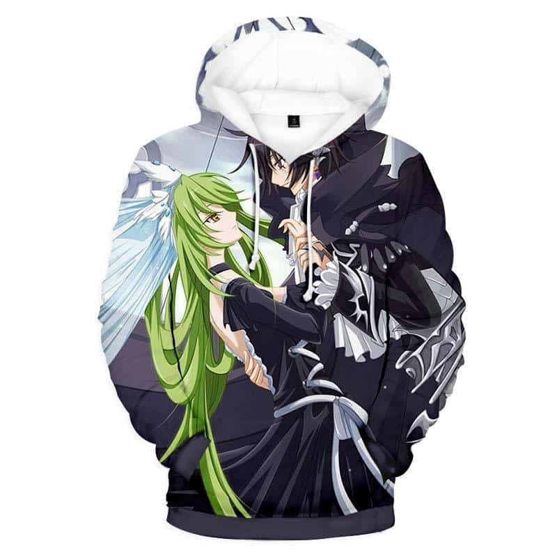 Code Geass Hoodie - Lelouch & C.C 3D Graphic Hoodie