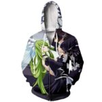 Code Geass Hoodie - Lelouch & C.C Zip Up Hoodie