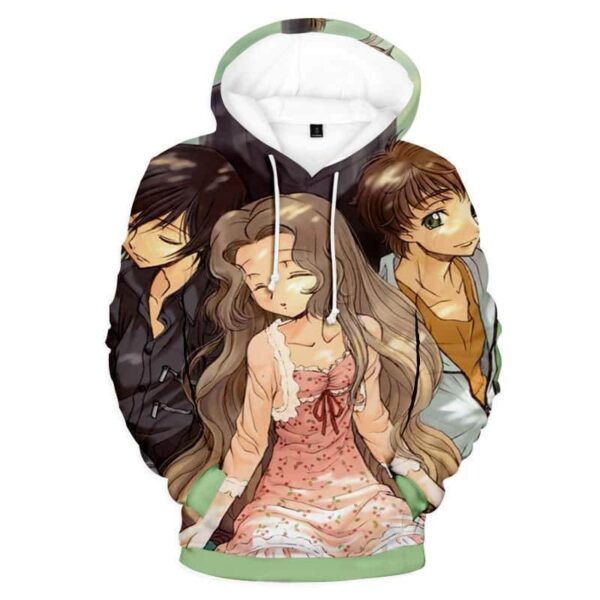 Code Geass Hoodie - Suzaku Lelouch And  Nunnally 3D Graphic Hoodie