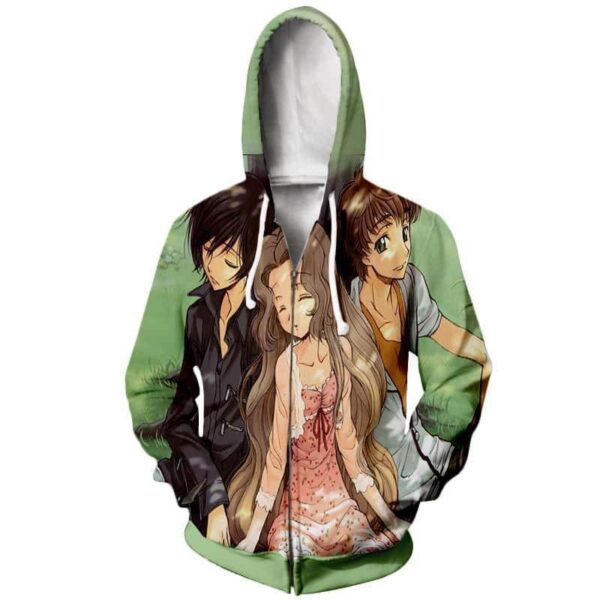 Code Geass Hoodie - Suzaku Lelouch & Nunnally Zip Up Hoodie