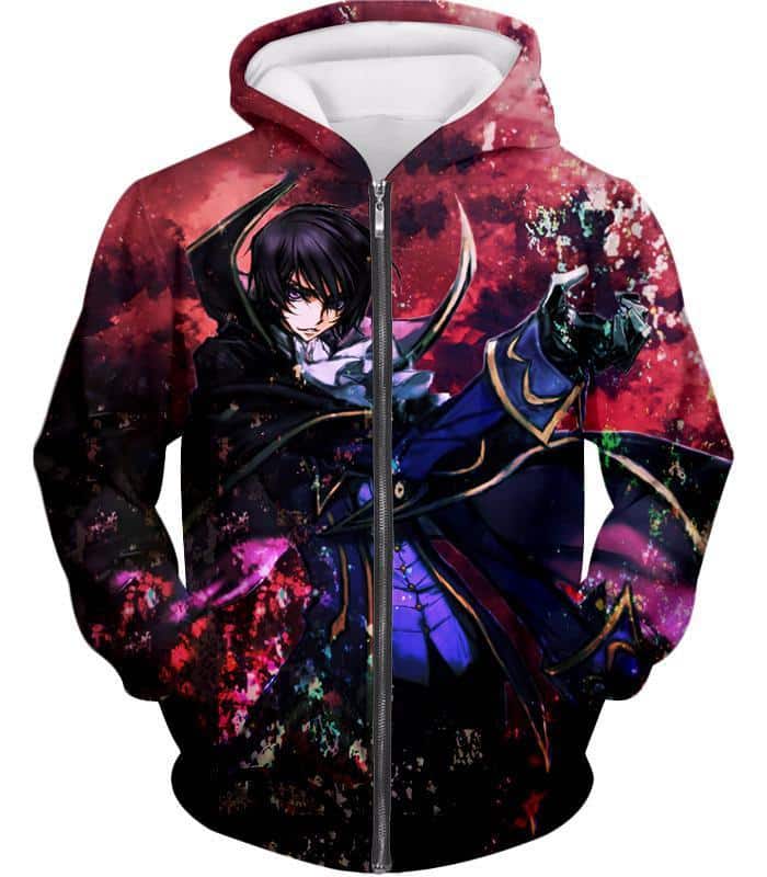 The Demon Emperor Lelouch Cool Anime Action Zip Up Hoodie