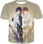 The White Knight Suzaku X The Demon Emperor Lelouch Cool Grey Anime Hoodie - T-Shirt