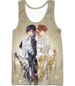 The White Knight Suzaku X The Demon Emperor Lelouch Cool Grey Anime Hoodie - Tank Top