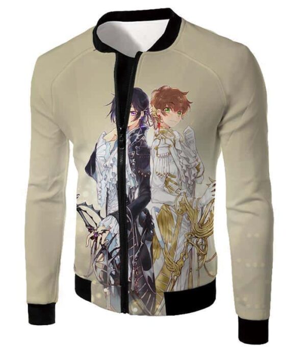 The White Knight Suzaku X The Demon Emperor Lelouch Cool Grey Anime Hoodie - Jacket