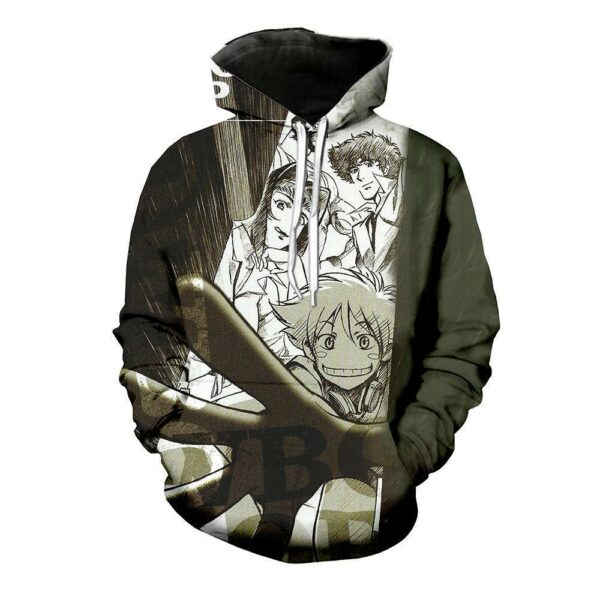 Cowboy Bebop Hoodie - Jet, Spike, Faye And Ed Pullover Hoodie