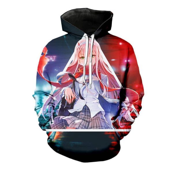 Darling In The Franxx Hoodie - Cyberpunk Zero Two Pullover Hoodie