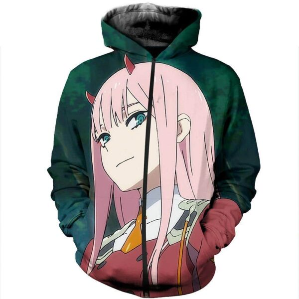 Darling In The Franxx Zip Up Hoodie - Proud Zero Two T-Shirt