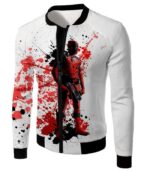 Deadpool Hoodie - Deadly Merchenary Deadpool White Hoodie - Jacket