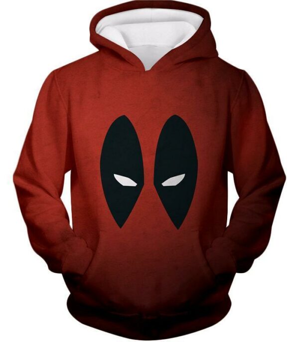 Deadpool Hoodie - Deadpool Eyes Graphic Red Hoodie