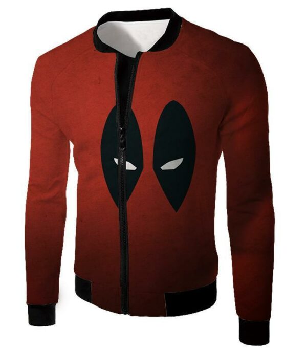 Deadpool Hoodie - Deadpool Eyes Graphic Red Hoodie - Jacket