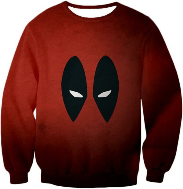 Deadpool Hoodie - Deadpool Eyes Graphic Red Hoodie - Sweatshirt