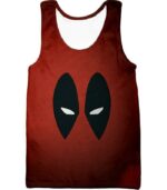 Deadpool Hoodie - Deadpool Eyes Graphic Red Hoodie - Tank Top