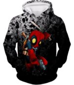 Deadpool Hoodie - Deadpool Figure Graphic Black Hoodie