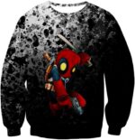 Deadpool Hoodie - Deadpool Figure Graphic Black Hoodie - Sweatshirt