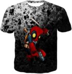 Deadpool Hoodie - Deadpool Figure Graphic Black Hoodie - T-Shirt