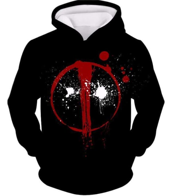 Deadpool Hoodie - Deadpool Graphic Logo Black Hoodie